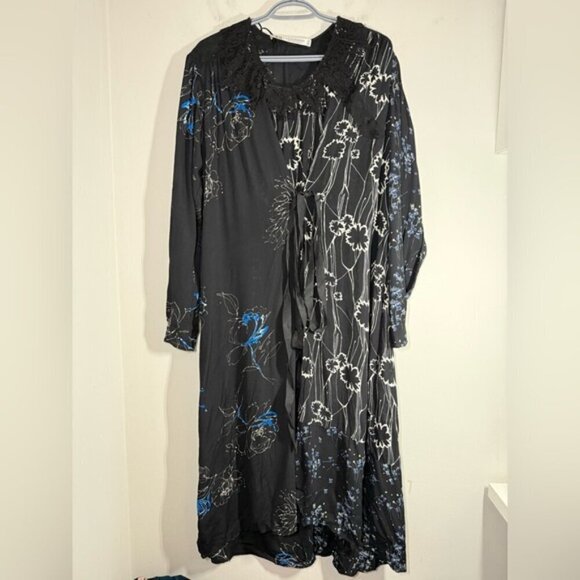 Zara Printed Wrap Lace Midi Dress Limited Edition Easter Size Small - Picture 7 of 11
